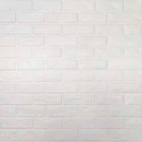 Самоклеюча 3D панель культурний камінь білий 700х800х8мм (196) SW-00000485