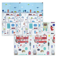 Дитячий складаний розвиваючий термо килимок 180х200х0,8см "Автобус | Дорога у місті" (276) SW-00001322