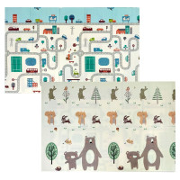 Дитячий складаний розвиваючий термо килимок "Дорога + Ліс" 200х150х0.6см (235) SW-00000155