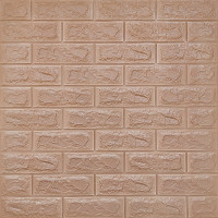 Самоклеюча 3D панель цегла кава з молоком 700x700x7мм SW-00001800