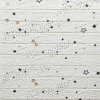 Самоклеящаяся 3D панель Sticker wall микс звезды 21, 700x770x5мм