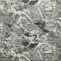 Самоклеящаяся 3D панель Sticker wall мрамор черный 61, 700x770x5мм