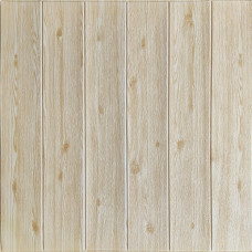 Самоклеюча 3D панель дерево світлий беж 700x700x4мм SW-00001376