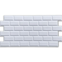 Декоративна ПВХ панель біла клінкерна цегла 960х480х4мм (1164 SW-00001431