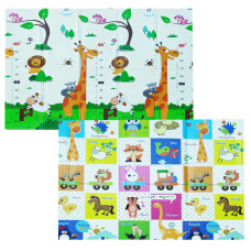 256 Коврик детский 1.8m*2.0*10mm Ростомер+животные пазлы (S) SW-00000536
