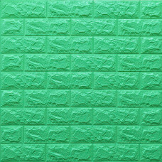 Декоративна 3D панель самоклейка під цеглу М'ятний 700х770х7мм (012-7) SW-00000050
