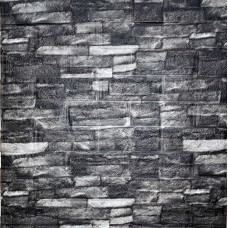 Самоклеюча декоративна 3D панель під цеглу сірий піщаник матовий 700х770х5мм (059M) SW-00000634