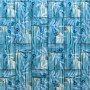 Самоклеюча декоративна 3D панель бамбукова кладка бірюза 700x700x8.5мм (053) SW-00000094