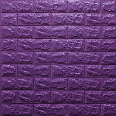 Декоративна 3D панель самоклейка під цеглу Фіолетовий 700х770х7мм (016-7) SW-00000062