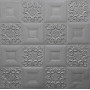 Самоклеюча декоративна настінно-стельова панель срібний візерунок 700x700x5мм (181) SW-00000481