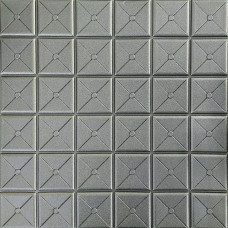 Самоклеюча декоративна 3D панель квадрат срібло 700x700x8мм (177) SW-00000188