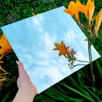 Акрилове дзеркало на самоклейці, квадрат 295х295х2мм (OS-MR-07)