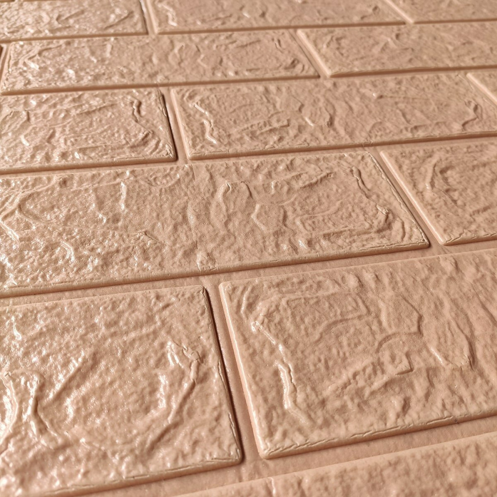 Самоклеюча 3D панель цегла кава з молоком 700x700x3мм SW-00001716
