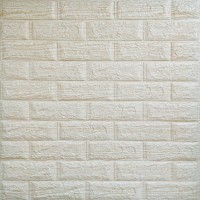 Самоклеящаяся 3D панель Sticker wall бежевая полоса 184, 700x770x6мм