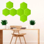 Декоративний самоклеючий шестикутник під шкіру зелений 1102, 200x230х8мм