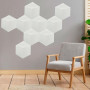 Декоративний самоклеючий шестикутник 3D білий 1104, 200x230х5мм