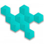 Декоративний самоклеючий шестикутник 3D блакитний 1105, 200x230х5мм