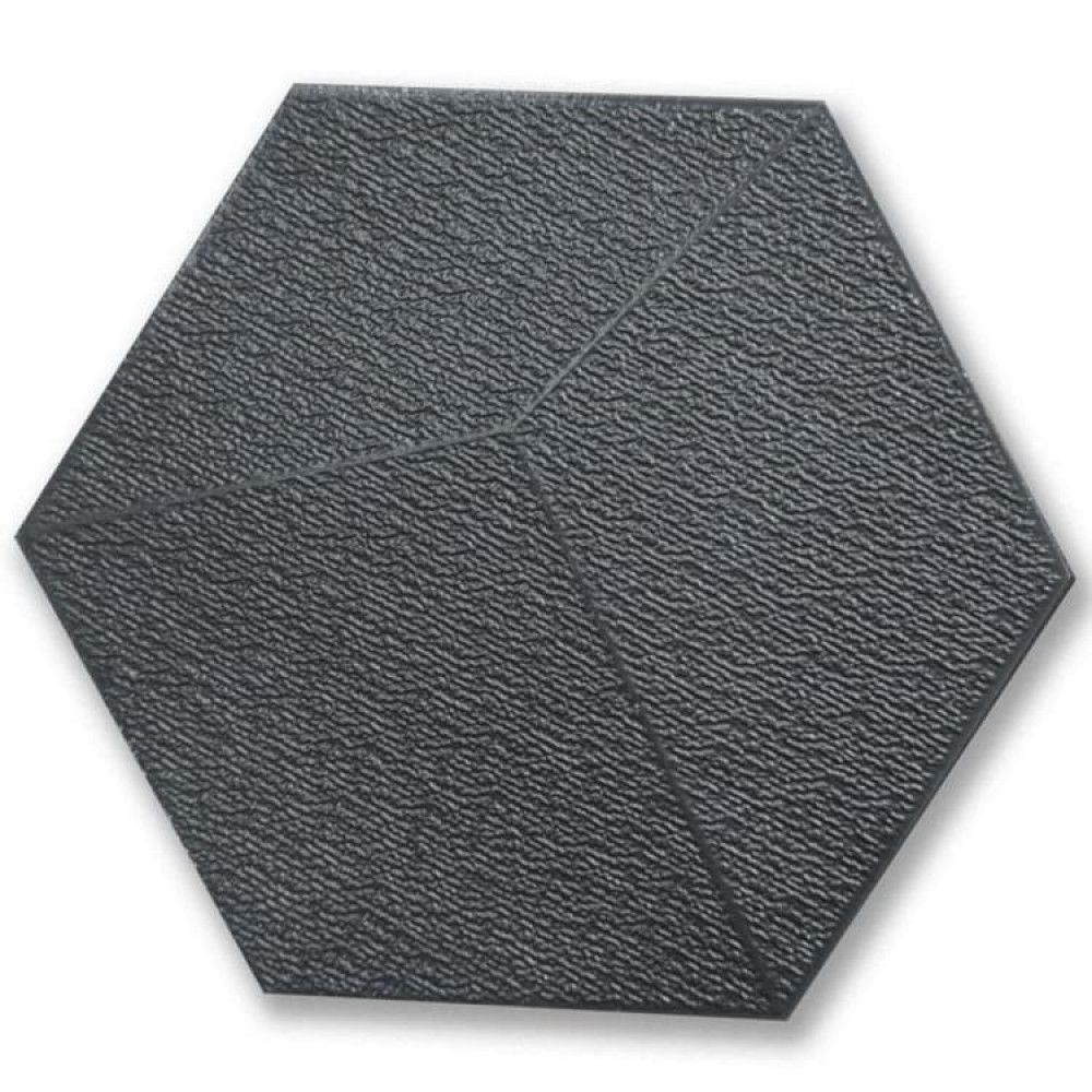 Декоративний самоклеючий шестикутник 3D чорний 1106, 200x230х5мм