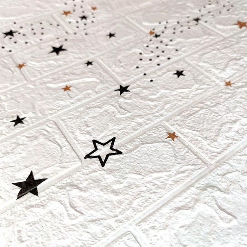 Самоклеюча 3D панель Sticker wall мікс зірки 21, 700x770x3мм