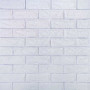 Самоклеюча 3D панель цегла біла смужка срібло 700х770х7мм (100-7) SW-00000754