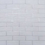 Самоклеюча 3D панель цегла біла смужка срібло 700х770х5мм (100-5) SW-00000753
