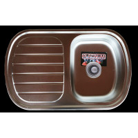 Кухонна мийка з нержавіючої сталі Platinum ДЕКОР 7749 (0,8/180 мм)