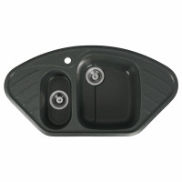 Гранітна мийка для кухні Platinum 9250UW LARGO глянець Антрацит