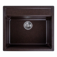 Гранітна мийка для кухні Platinum 5751 NIKA глянець Шоколад