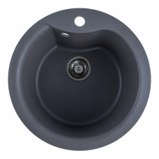 Гранітна мийка для кухні Platinum 480 TURAS матова Сірий мусон