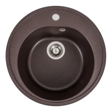 Гранітна мийка для кухні Platinum 510 LUNA матова Мокко