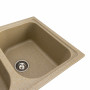 Гранітна мийка для кухні Platinum 7950 Equatoria глянець Бежевий