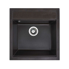 Гранітна мийка для кухні Platinum 5149 FIESTA матова Шоколад