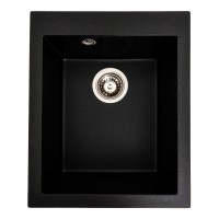 Гранітна мийка для кухні Platinum 4150 SOKIL матова (чорна Gold)