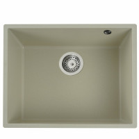 Гранітна мийка для кухні Platinum 5444 OASIS матова Айворі