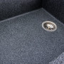 Гранітна мийка для кухні Platinum 8650 DIAMOND матова (графіт)