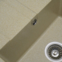 Гранітна мийка для кухні Platinum 5851 ARIA матова Беж