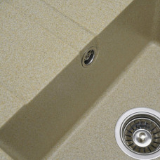 Гранітна мийка для кухні Platinum 5851 ARIA матова Беж