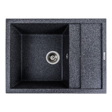 Гранітна мийка для кухні Platinum 6550 LOTOS матовий Графіт