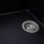 Гранітна мийка для кухні Platinum 6550 LOTOS матовий Чорний металік