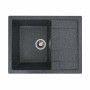 Гранітна мийка для кухні Platinum 6550 INTENSO матова Графіт