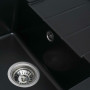Гранітна мийка для кухні Platinum 6550 INTENSO матова Чорна
