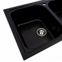 Гранітна мийка для кухні Platinum 7950 Equatoria глянець Чорний