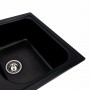 Гранітна мийка для кухні Platinum 7950 Equatoria глянець Чорний