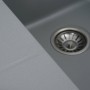 Гранітна мийка для кухні Platinum 9950 PANDORA матова Сірий металік