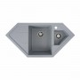 Гранітна мийка для кухні Platinum 9950 PANDORA матова Сірий металік