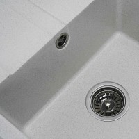Гранітна мийка для кухні Platinum 5851 ARIA матова Біла в крапку