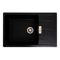 Гранітна мийка для кухні Platinum 7850 ROMA матова (чорна в золоту крапку)