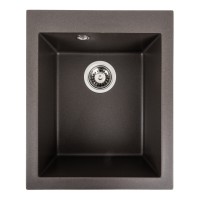 Гранітна мийка для кухні Platinum 4150 SOKIL матова Темна скеля