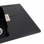 Гранітна мийка для кухні Platinum 6250 ZIRKONE матова чорна