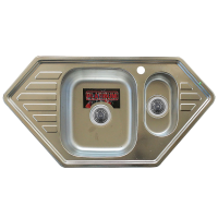 Кухонна мийка з нержавіючої сталі Platinum 9550D ДЕКОР (0,8/180 мм)